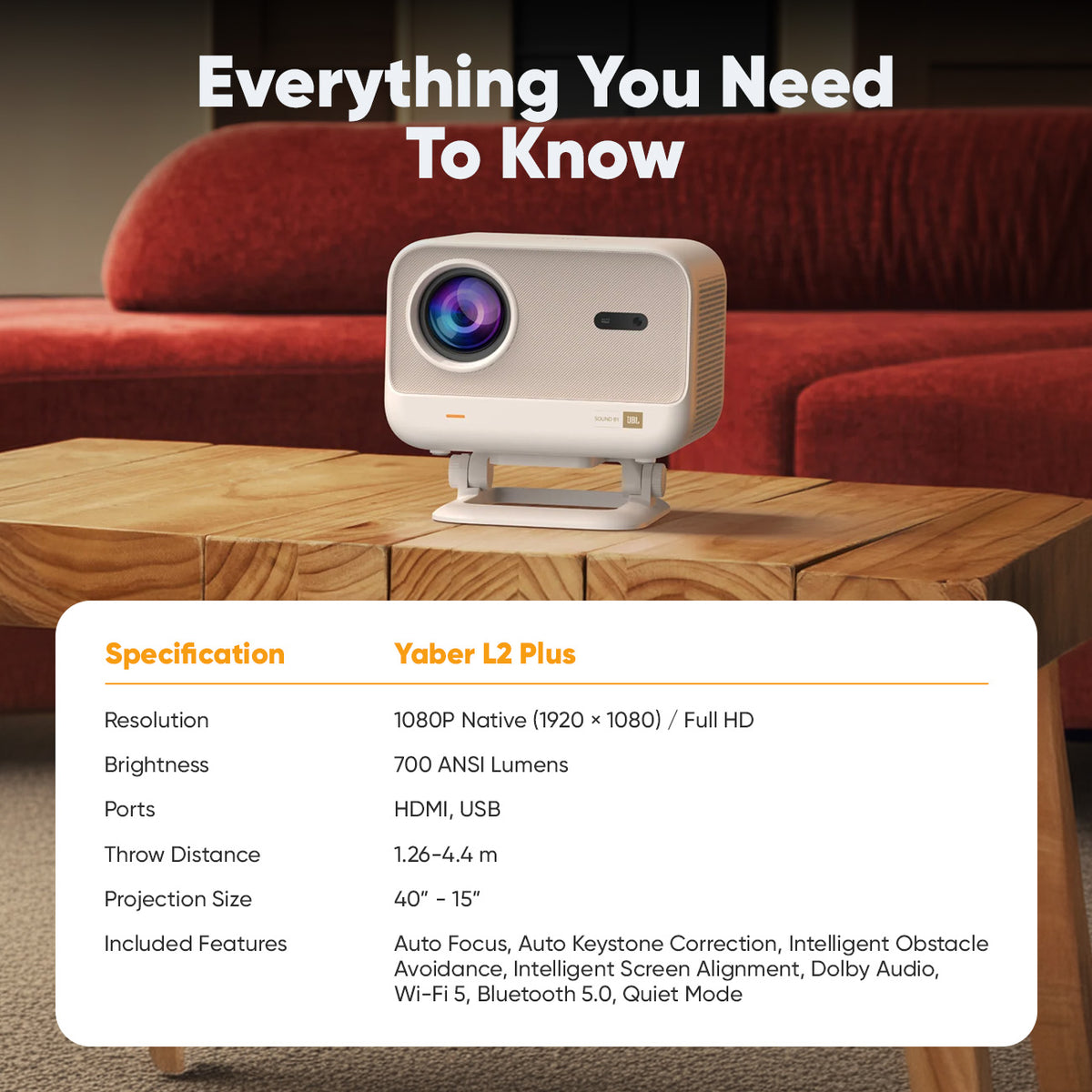 Yaber Entertainment Projector L2 Plus