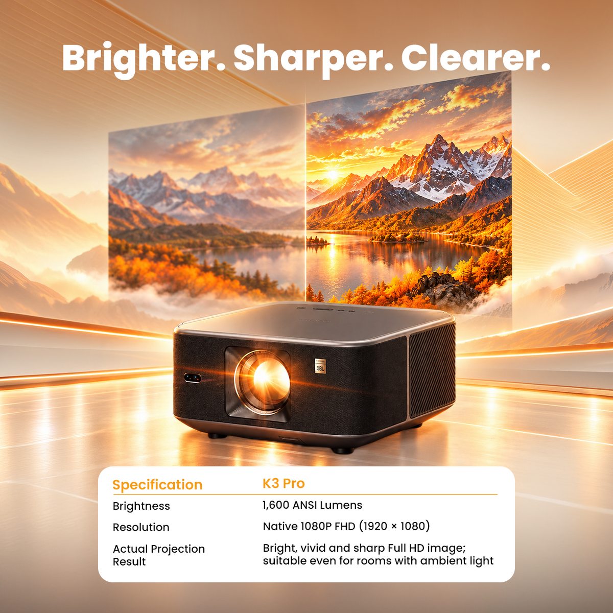 Yaber Entertainment Projector K3 Pro