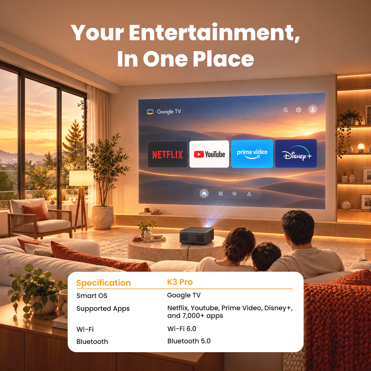 Yaber Entertainment Projector K3 Pro