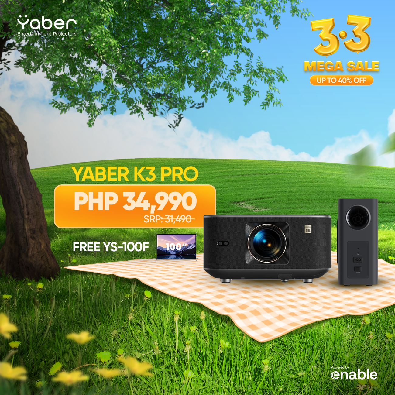 Yaber Entertainment Projector K3 Pro
