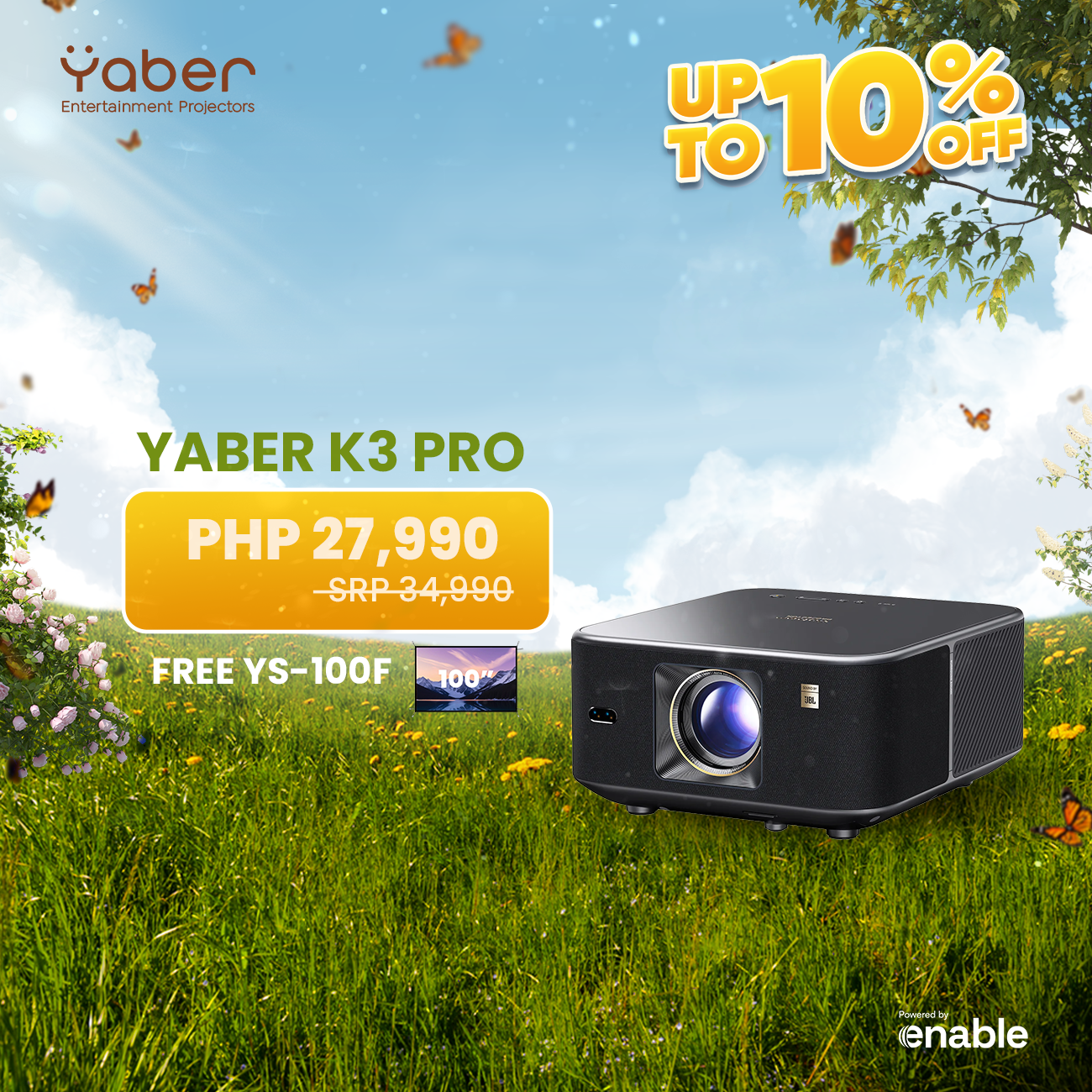 Yaber Entertainment Projector K3 Pro
