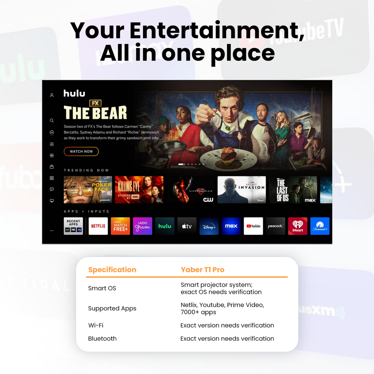Yaber Entertainment Projector T1 Pro