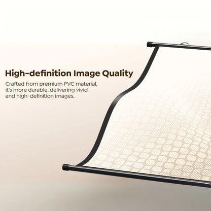 High-definition image quality screen with premium PVC material on a beige background
