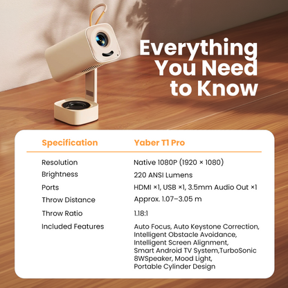 Yaber Entertainment Projector T1 Pro